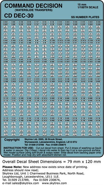 SS Number Plates